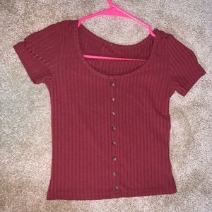 American Eagle maroon crop top